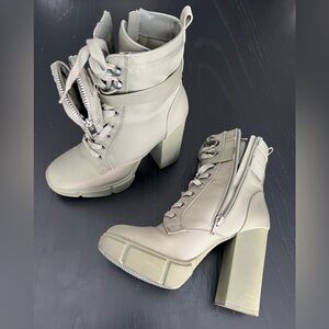 Olive green Steven madden platform high heel boots